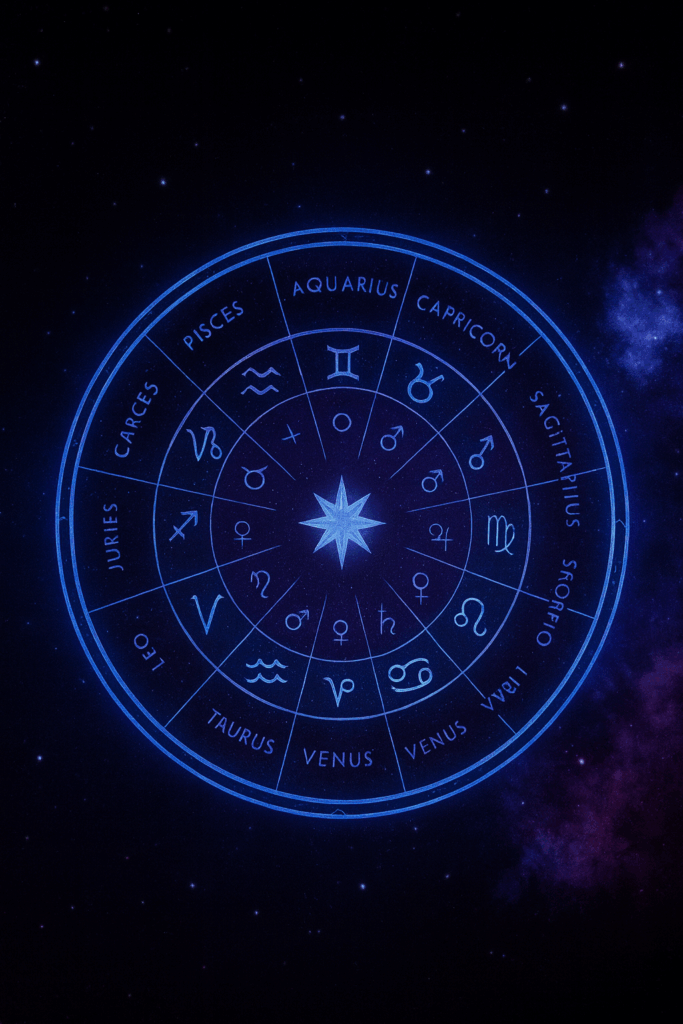 Vedic astrology Kundli chart illustration showing planetary positions and zodiac signs for birth chart reading